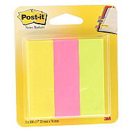 Post-İt 671-3 Yapışkanlı Not Kağıdı 25mmx76mm 3 Renk - POST-İT (1)