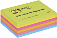 Post-İt 8645-3Ss Süper Sticky Büyük Boy Notlar Yapışkanlı Not Kağıdı 153x203 270 Yaprak Neon 6 Renk - POST-İT
