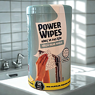 POWER WİPES PW004 KİREÇ VE PAS İÇİN GÜÇLÜ ISLAK HAVLU 50Lİ - POWER WİPES