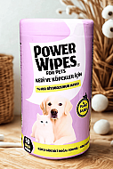 POWER WİPES PW005 KEDİ VE KÖPEKLER İÇİN %100 BİYOBOZUNUR HAVLU 50Lİ - POWER WİPES