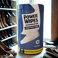 POWER WİPES PW006 AYAKKABILAR İÇİN GÜÇLÜ ISLAK HAVLU 100LÜ - POWER WİPES