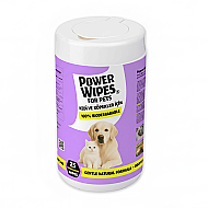 POWER WİPES PW012 KEDİ VE KÖPEKLER İÇİN %100 BİYOBOZUNUR HAVLU 25Lİ - POWER WİPES