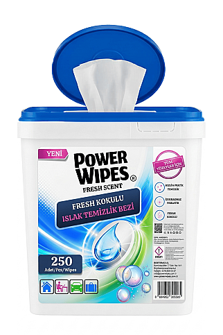 POWER WİPES PW023 FRESH KOKULU ISLAK TEMİZLİK BEZİ 250Lİ - 2