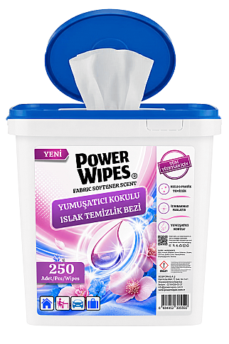 POWER WİPES PW025 YUMUŞATICI KOKULU ISLAK TEMİZLİK BEZİ 250Lİ - 2
