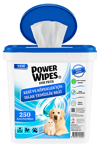 POWER WİPES PW026 KEDİ VE KÖPEKLER İÇİN %100 BİYOBOZUNUR HAVLU 250Lİ - 2