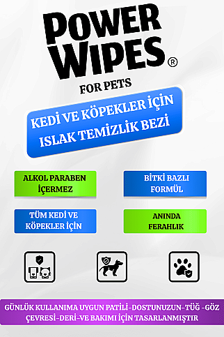 POWER WİPES PW026 KEDİ VE KÖPEKLER İÇİN %100 BİYOBOZUNUR HAVLU 250Lİ - 3