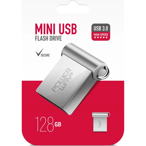 Powerway 128Gbfb Flash Bellek Mini Metal 128Gb 3.0 - 1