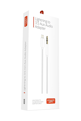 POWERWAY AC05 LİGHTNİNG TO 3.5mm AUX AUDİO SES ÇEVİRİCİ ADAPTÖR - 1