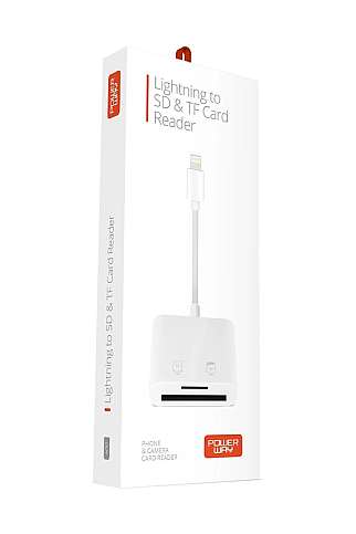 POWERWAY AC07 LİGHTNİNG TO SD TF CARD ÇEVİRİCİ KABLOSU - 1