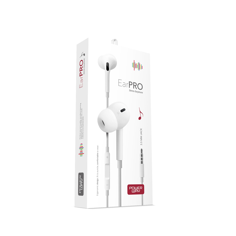 POWERWAY EARPRO STEREO KULAK İÇİ KULAKLIK 3.5mm JACK