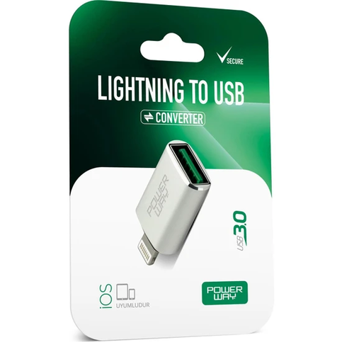 Powerway Lightning To Usb Converter Çevirici Usb 3.0 - 1