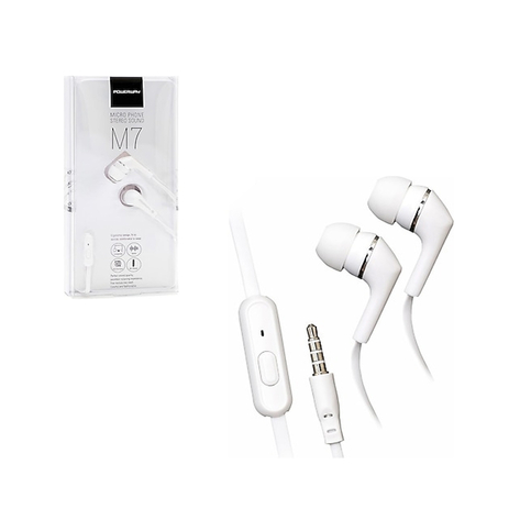 Powerway M7 Stereo Kulak İçi Mikrofonlu Kulaklık Beyaz - 1