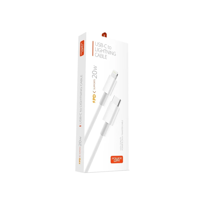 POWERWAY PD20 USB TO LİGHTNİNG  ŞARJ VE DATA KABLOSU 20W 2m
