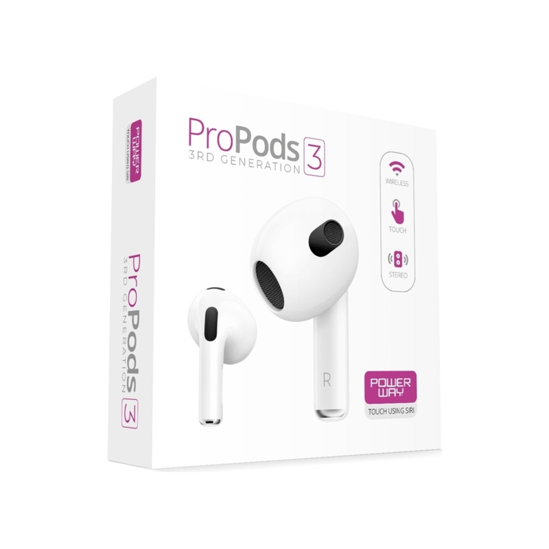 POWERWAY PROPODS3 BLUETOOTH KULAKLIK BEYAZ