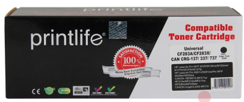 Printlife Canon Crg-737 137 Siyah Muadil Toner (Üniversal M201Dw M201N M225Dn M225Dw) - 1