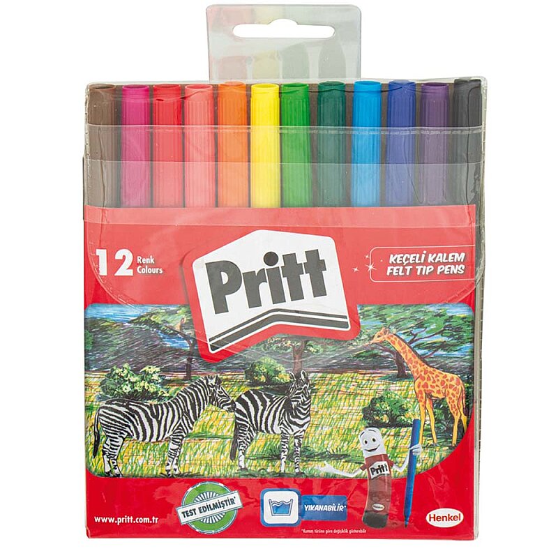 PRİTT KEÇELİ KALEM 12 RENK (1687976)