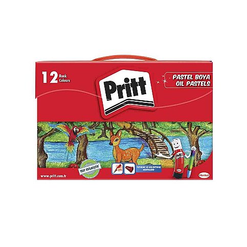 PRİTT PASTEL BOYA 12 RENK ÇANTALI (1048062) - 1