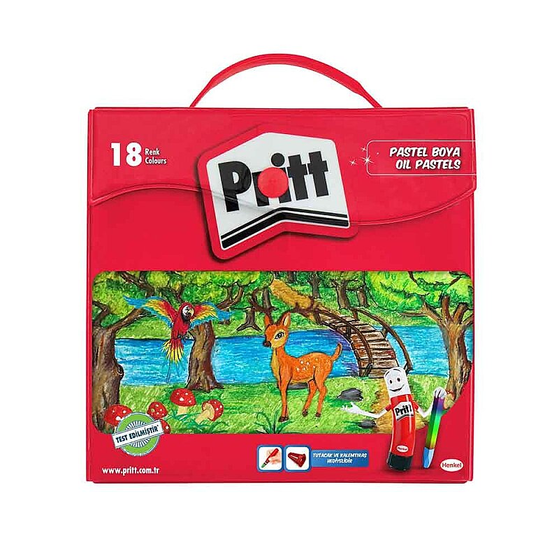 PRİTT PASTEL BOYA 18 RENK ÇANTALI (1048063)