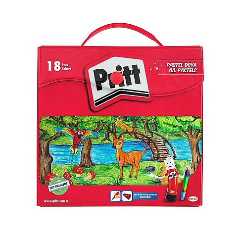 PRİTT PASTEL BOYA 18 RENK ÇANTALI (1048063) - 1