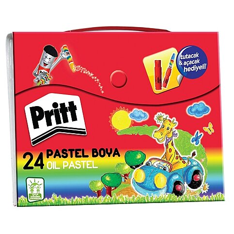 PRİTT PASTEL BOYA 24 RENK ÇANTALI (1048064) - 1
