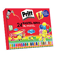 PRİTT PASTEL BOYA 24 RENK KARTON KUTU (1307853) - PRİTT