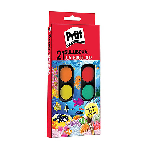PRİTT SULU BOYA BÜYÜK TABLET 21 RENK (1671703) - 1