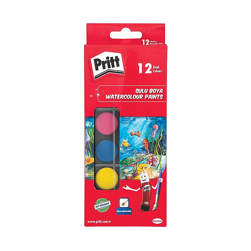 PRİTT SULU BOYA KÜÇÜK TABLET 12 RENK (1048082)