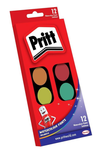 Pritt Sulu Boya Küçük Tablet 12 Renk (1048082) - 1
