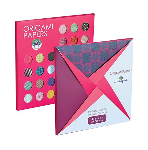 Puzzgami Pz-028 Origami Kağıdı 15x15 48 Yaprak Fantasy Pattern - 3