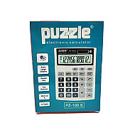 PUZZLE PZ-100S MASA ÜSTÜ HESAP MAKİNESİ 12 HANE - PUZZLE