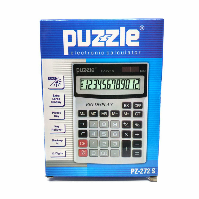 PUZZLE PZ-272S MASA ÜSTÜ HESAP MAKİNESİ 12 HANE