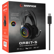 RAMPAGE - Rampage Rm-K45 Gaming Oyuncu Kulaklık Orbit-S Rgb 7.1 Usb Surround (1)