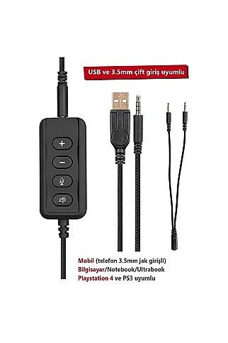 Rampage Rm-K89 Fighter Gaming Oyuncu Kulaklık Virtual 7.1 Surround - 4