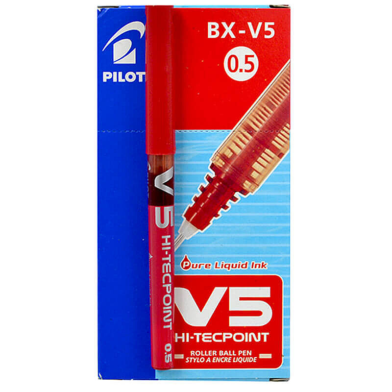 PİLOT V5 İĞNE UÇLU ROLLER KALEM 0.5 KIRMIZI (51002133)(BX-V5-R)