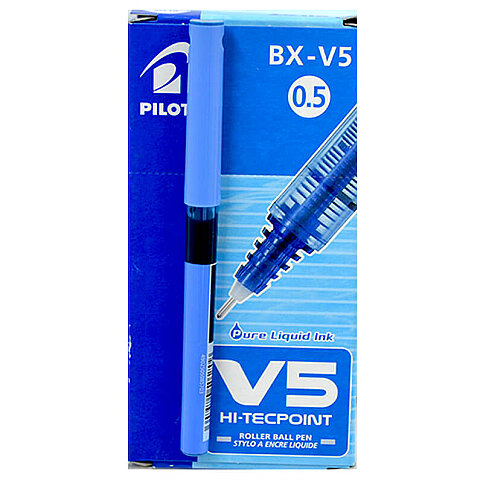 PİLOT V5 İĞNE UÇLU ROLLER KALEM 0.5 MAVİ (51002134)(BX-V5-L-E) - 1