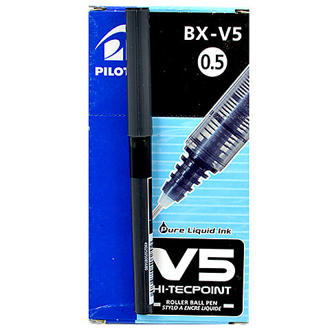 PİLOT V5 İĞNE UÇLU ROLLER KALEM 0.5 SİYAH (51002135)(BX-V5-B-E) - 1