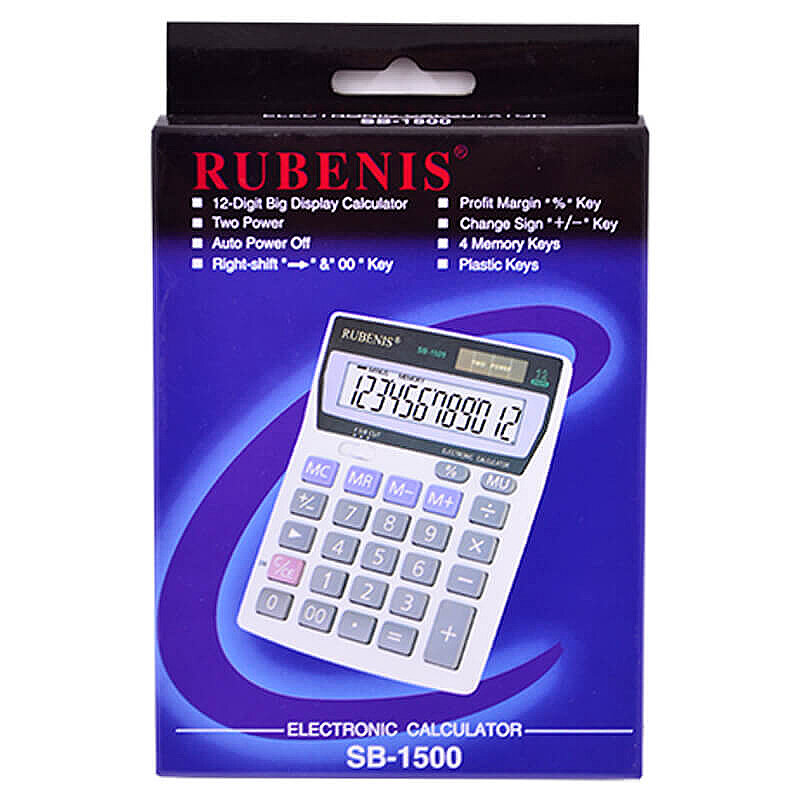 RUBENİS MASA ÜSTÜ HESAP MAKİNESİ 12 HANE (SB-1500)