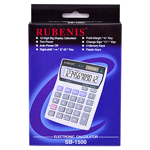 Rubenis Masa Üstü Hesap Makinesi 12 Hane (Sb-1500) - 1