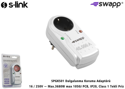 S-Link Spgks01 Akım Korumalı Priz 16A/250V 1050 - 3