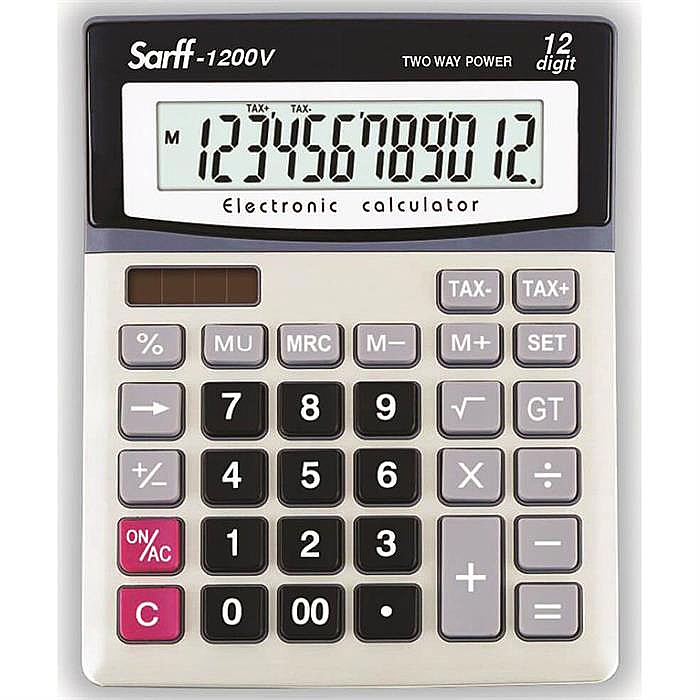 SARFF 1200V MASA ÜSTÜ HESAP MAKİNESİ 12 HANE (153 06 105) (15306105)