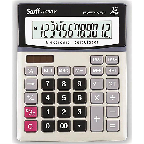 SARFF 1200V MASA ÜSTÜ HESAP MAKİNESİ 12 HANE (153 06 105) (15306105) - 1