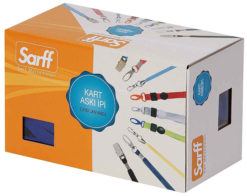 SARFF METAL KLİPSLİ KART ASKI İPİ GRİ 50Lİ (15311212)