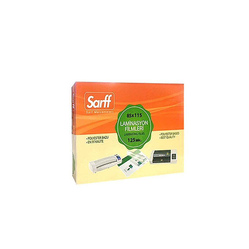 SARFF LAMİNASYON FİLMİ 85x115 125mic 100LÜ (15309018)