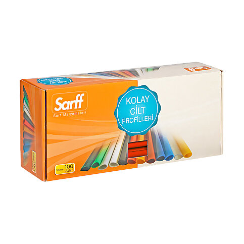 SARFF OVAL DOSYA SIRTLIĞI 10mm KIRMIZI 100LÜ (15203011) - 1