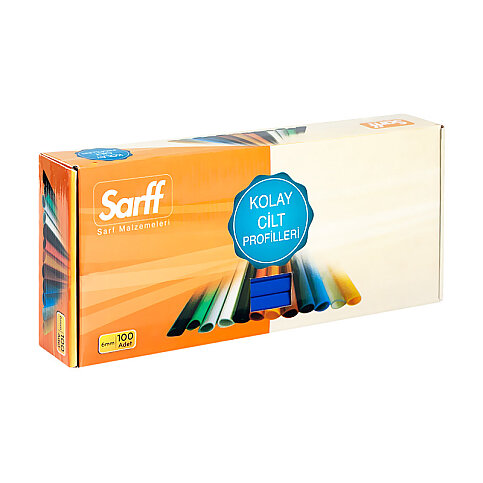 SARFF OVAL DOSYA SIRTLIĞI 6mm MAVİ 100LÜ (15203004) - 1