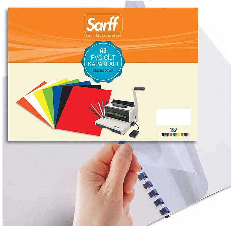 SARFF PVC CİLT KAPAĞI A3 160mic BEYAZ 100LÜ (15201024)