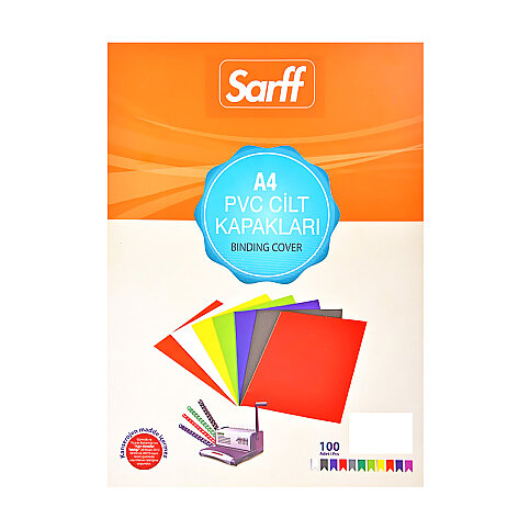 SARFF PVC CİLT KAPAĞI A4 160mic BEYAZ 100LÜ (15201012) - 1