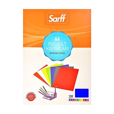 SARFF PVC CİLT KAPAĞI A4 160mic LACİVERT 100LÜ (15201020) - 1