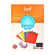 SARFF PVC CİLT KAPAĞI A4 160mic SİYAH 100LÜ (15201013) - SARFF
