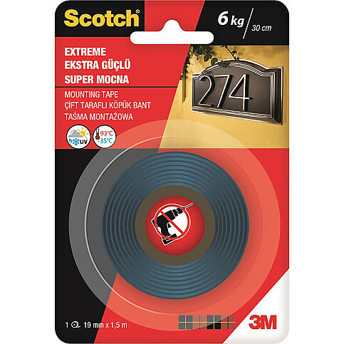 SCOTCH 4002 EKSTRA GÜÇLÜ MONTAJ BANDI 19mmx1.5m - 1
